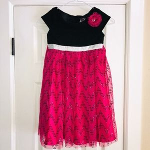 Dollie & Me GLITTER DOT Chiffon Dress 6X